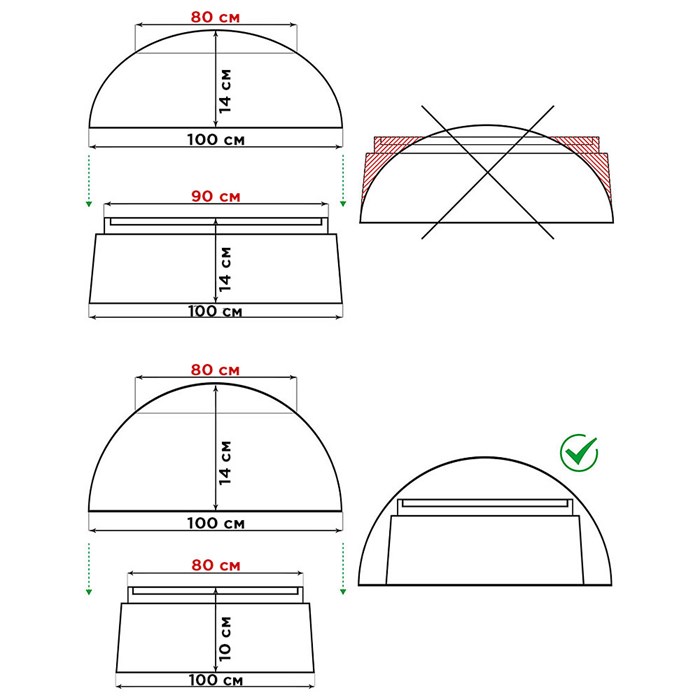 Крышка люка декоративная Секвойя большая U09176 - фото 120634