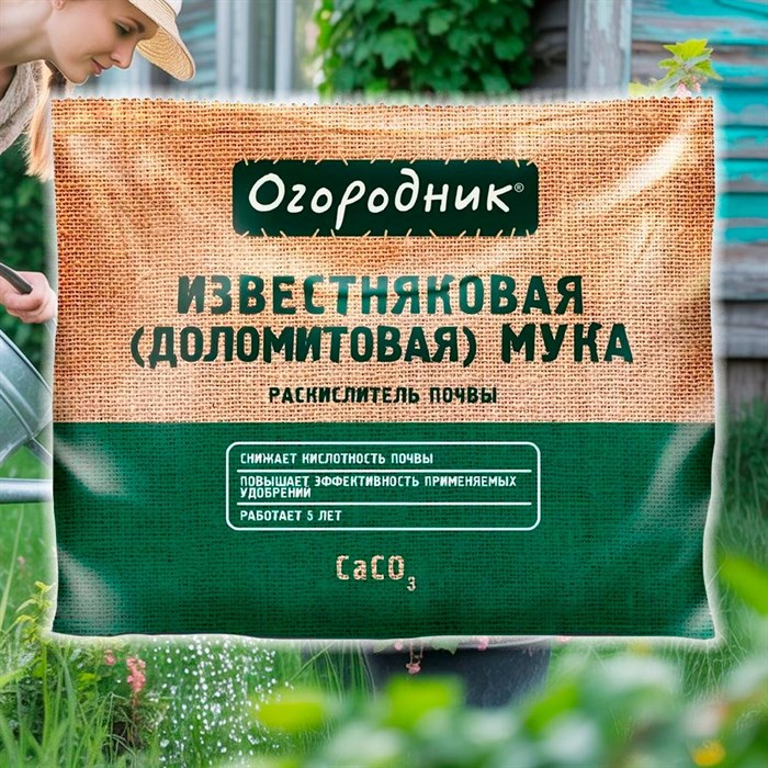Раскислитель Доломитовая (известняковая) Мука 2кг Огородник - фото 126403