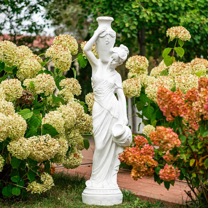 Скульптура парковая Девушка с кувшинами белая матовая высота 130см F03092-WM - фото 126476 Скульптура парковая Девушка с кувшинами белая матовая высота 130см F03092-WM - фото 126476