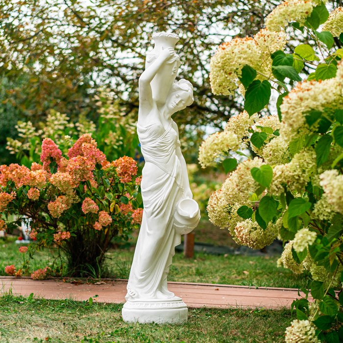Скульптура парковая Девушка с кувшинами белая матовая высота 130см F03092-WM - фото 126477 Скульптура парковая Девушка с кувшинами белая матовая высота 130см F03092-WM - фото 126477