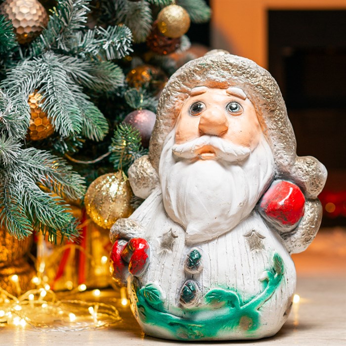 Фигура Дед Мороз малый полистоун F08428 - фото 126582