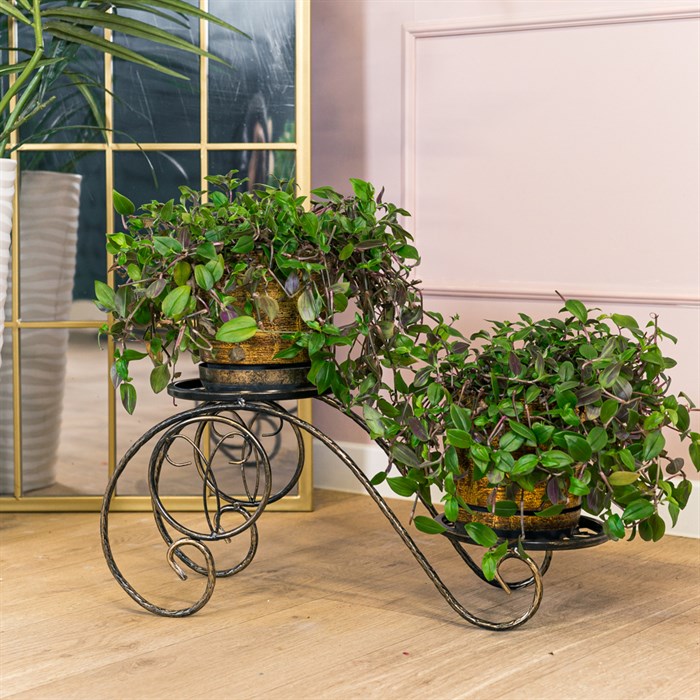 Подставка напольная на 2 растения металл 401-035BG - фото 126871