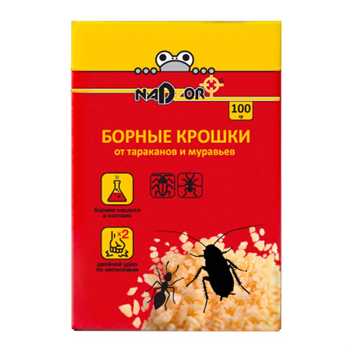 Борные крошки от тараканов и муравьев 100г Nadzor - фото 126923