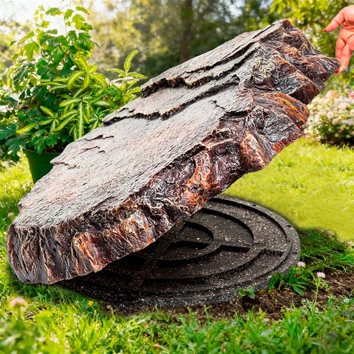 Камень декоративный на люк плоский 60см стеклопластик U09426 - фото 127055