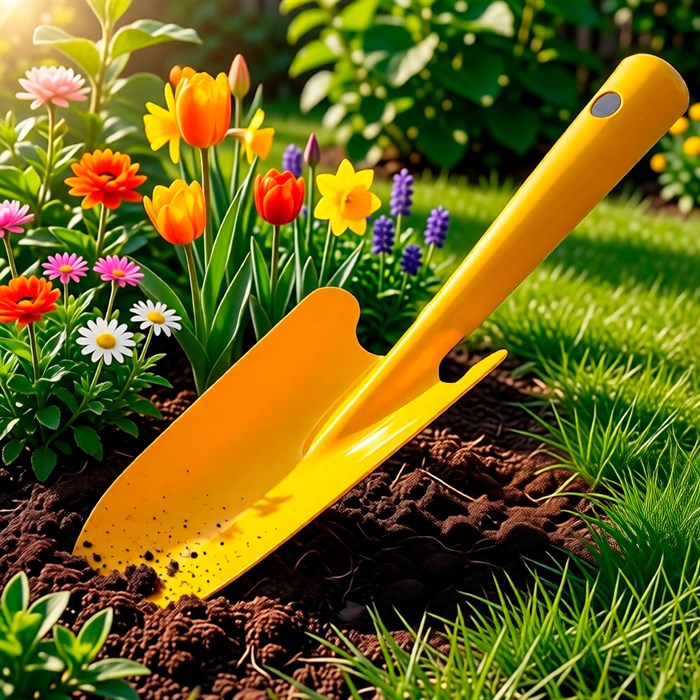 Совок посадочный Садовита металл жёлтый - фото 127093