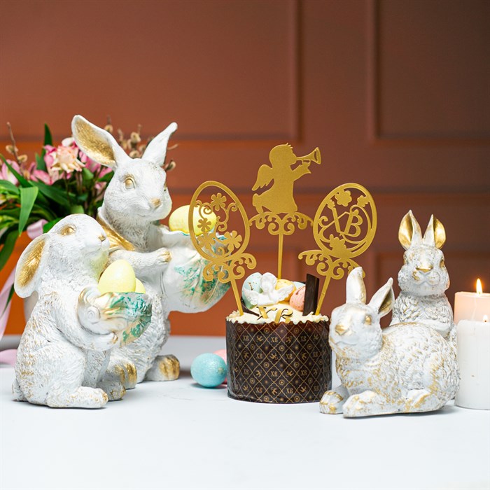 Штекер пасхальный ХВ металл золотой 750-007G - фото 127311