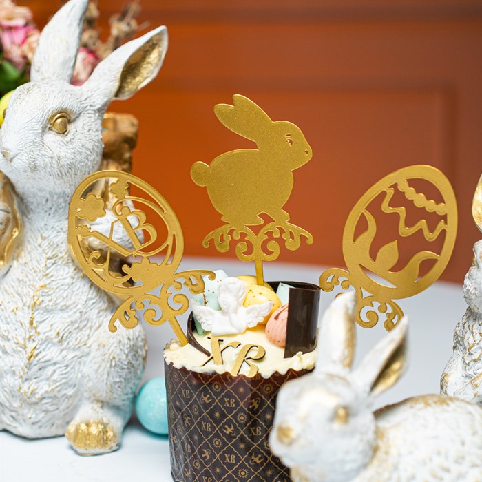 Штекер пасхальный ХВ металл золотой 750-012G - фото 127323