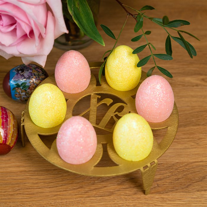 Подставка для яиц ХВ пасхальная металлическая золотая 750-020G - фото 127350