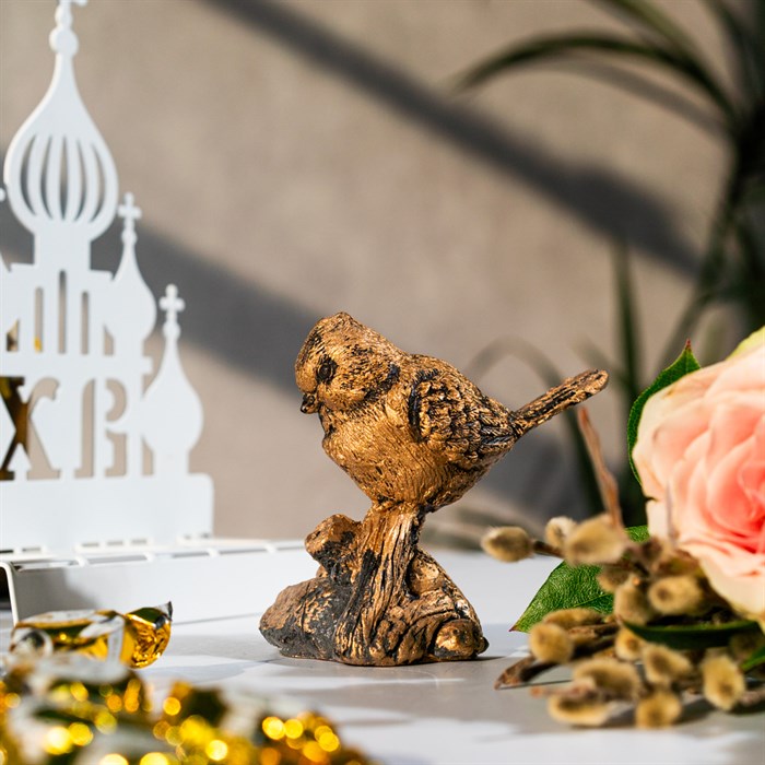 Фигура новогодняя Птичка полистоун высота 11см U08952-BG - фото 127357