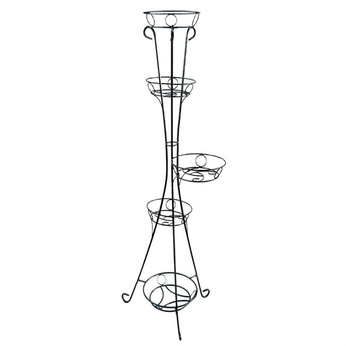 Подставка напольная на 5 цветов Классика металлическая стойка высота 142см 17-015 - фото 74442