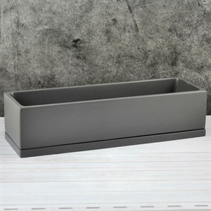 Горшок Графит 2,1л кактусник 36х12/9см - фото 107611