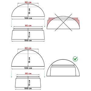 Крышка люка декоративная Пень дубовый на 100 см U09108 - фото 120622