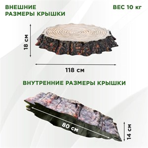 Крышка люка декоративная Секвойя средняя U09177 - фото 120638