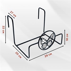 Ящик балконный для цветов Прованс 40см с декоративным кронштейном Бабочка 203-002 - фото 125246