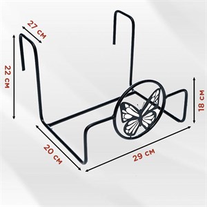 Ящик балконный для цветов Прованс 60см с декоративным кронштейном Бабочка 203-002 - фото 125270
