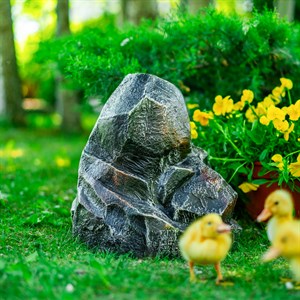 Декоративный камень для маскировки садовых коммуникаций Скала тёмная U09184 - фото 125766