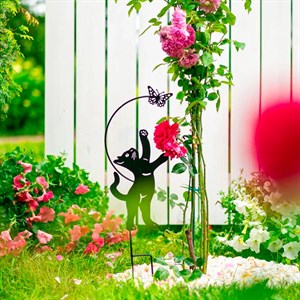 Опора для цветов комнатных Котёнок 52см металл 202-055B - фото 125944