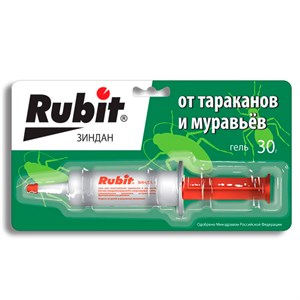 Рубит Зиндан гель от тараканов и муравьёв 30г шоколадный