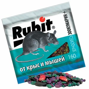 Рубит зоокумарин + зерновая смесь 160г