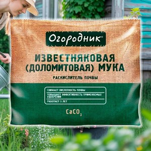Раскислитель Доломитовая (известняковая) Мука 2кг Огородник