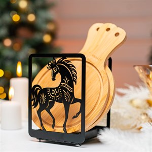 Подставка для разделочных досок Конь чёрный металл 300-234B - фото 126667