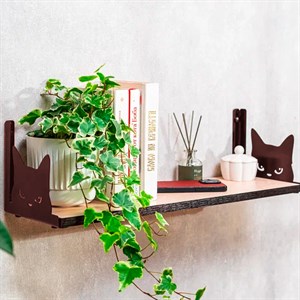 Кронштейны для полки коричневые металлические Кот 2 шт 702-208Br - фото 126755