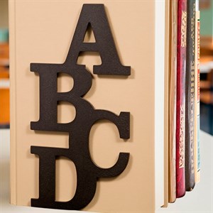 Держатель для книг на полке металл коричневый 705-057Br