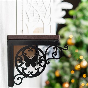 Кронштейны для полки черные металлические Бабочка 2шт 702-202B