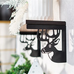 Кронштейны для полки черные металлические Олень 2 шт 702-213B - фото 126810