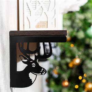 Кронштейны для полки черные металлические Олень 2 шт 702-213B - фото 126812