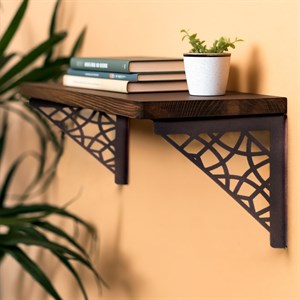 Кронштейны для полки коричневые металлические комплект 2 шт 702-209Br