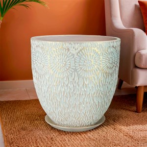 Горшок АСТРА 26л бутон бело-жемчужный 37см