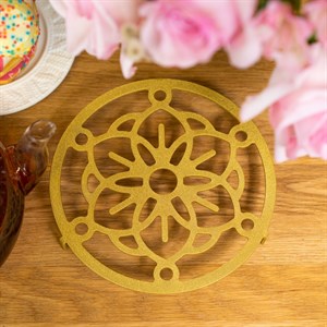 Подставка под горячее золотая металл 300-100G