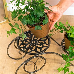 Подставка напольная на 2 растения металл 401-035BG - фото 126872