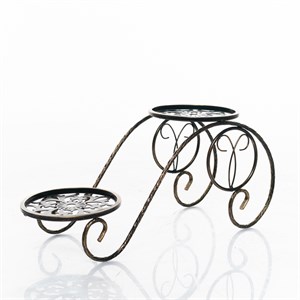 Подставка напольная на 2 растения металл 401-035BG - фото 126873