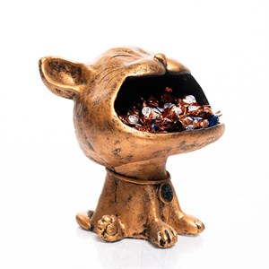 Конфетница декоративная Котэ золотой полистоун U09396G - фото 126900