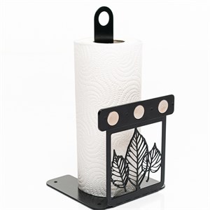 Подставка для бумажных полотенец с магнитным держателем ножей металл 300-064B - фото 126903