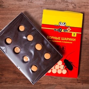 Борные шарики от тараканов и муравьев 8шт Nadzor
