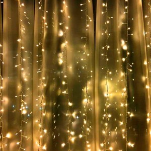 Гирлянда Дождь 2х1,5м тёплый белый