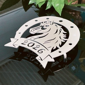 Подставка под горячее Символ 2026 серебро металл 300-134S - фото 127029