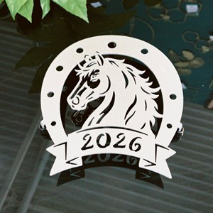 Подставка под горячее Символ 2026 серебро металл 300-134S - фото 127031