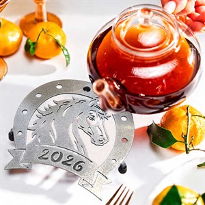 Подставка под горячее Символ 2026 серебро металл 300-134S - фото 127042