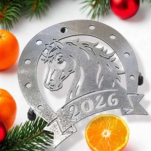 Подставка под горячее Символ 2026 серебро металл 300-134S