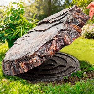 Камень декоративный на люк плоский 60см стеклопластик U09426 - фото 127055