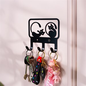 Крючок для одежды настенный Кисы металл чёрный 702-052B - фото 127158