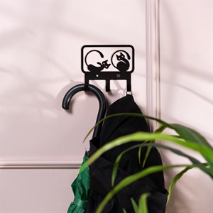 Крючок для одежды настенный Кисы металл чёрный 702-052B - фото 127160