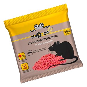 Зерновая приманка от крыс и мышей 100г Nadzor