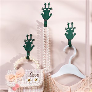 Крючок настенный для детских вещей металлический Котик 702-009Gr - фото 127235