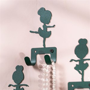 Крючок двойной настенный металлический Балерина арабеск 702-002Gr