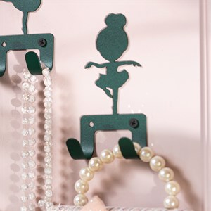 Крючок двойной настенный металлический Балерина батман 702-001Gr